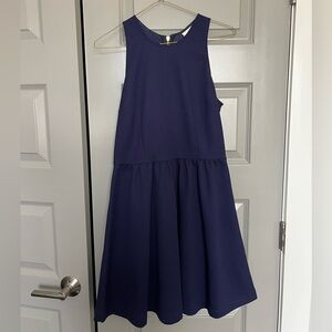 Elegant Navy Blue A-Line Dress Size Small